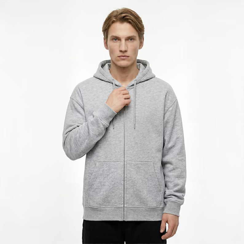 Survival Horror Cosplay Sweatshirt - Unisex Grey Zip Up Gamer Hoodie