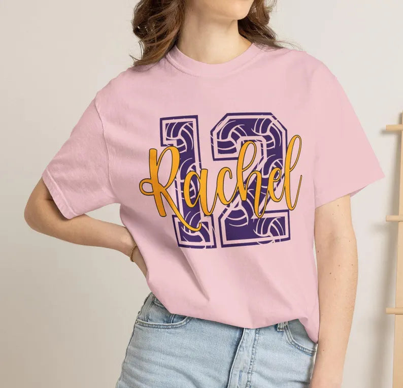 Personalized Football Name & Number T-Shirt - Custom Player Jersey Shirt