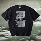 Memento Mori Skull Manuscript Shirt - Dark Academia Goth Clothes Tee