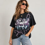 Vintage 90s American Thunder Horse Lightning AOP T Shirt